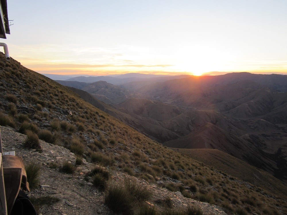 Sunset in the mountains