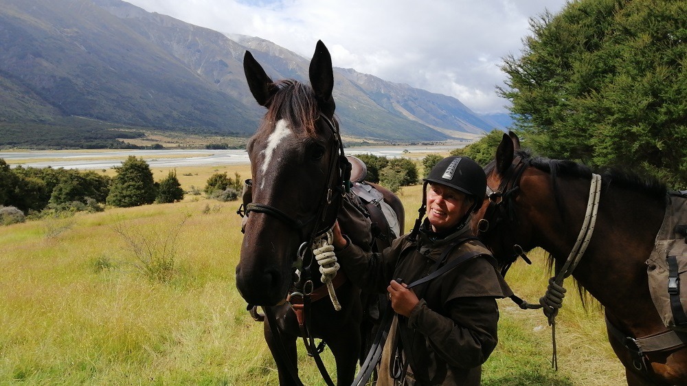 Adventure Horse Trekking NZ in NZ South Island Gypsy Lake Hawea Hunter River ride